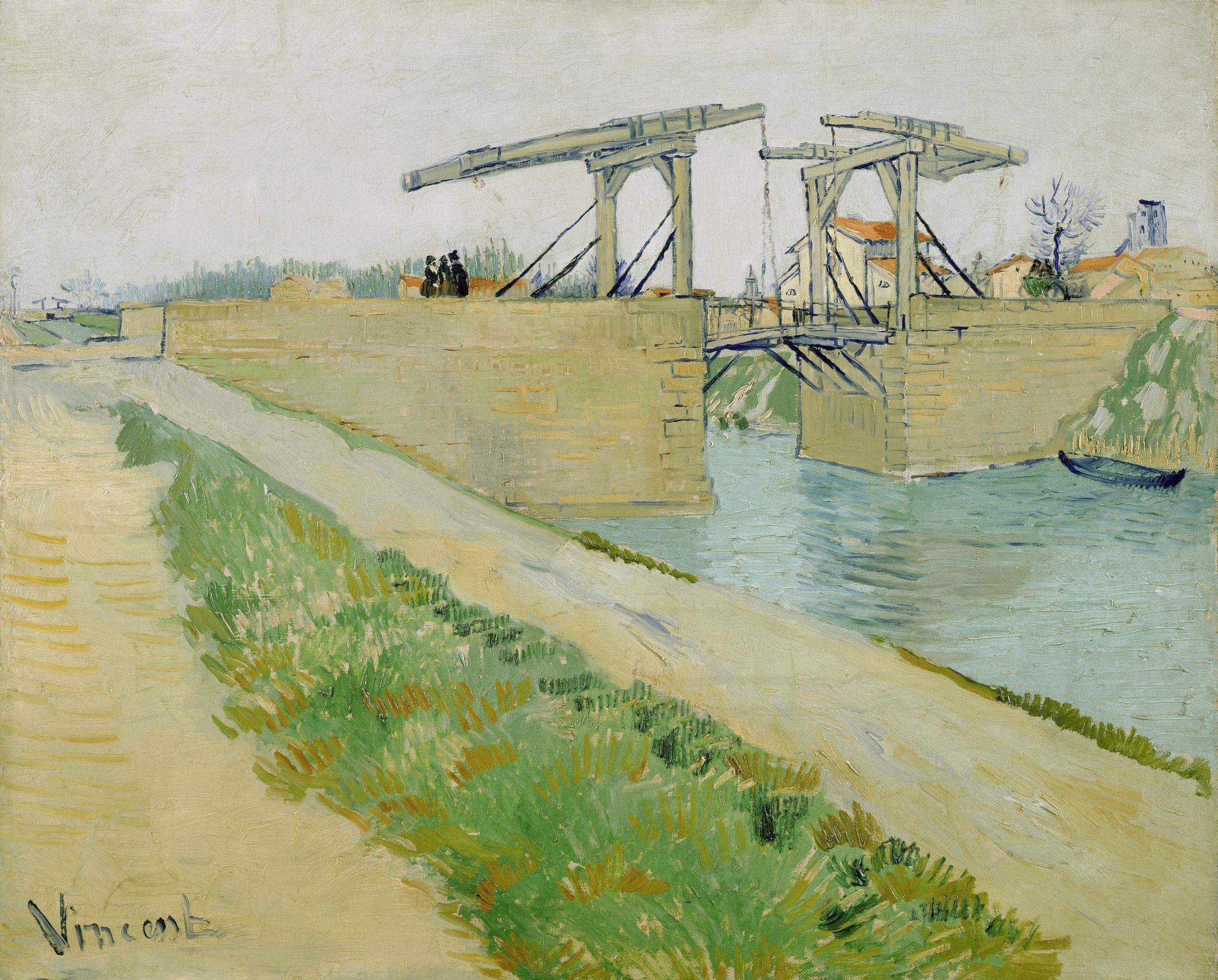 Картина Ван Гога Мост Ланглуа в Арле и дорога вдоль канала 1888